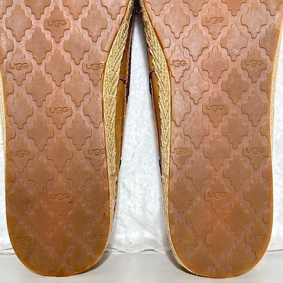 Ugg Womens Tan Nubuck Leather Moccasin Espadrille Slip On Tylin Shoes SZ US 10 - Picture 11 of 12